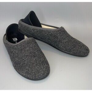 MAHABIS Classic Wool  Slippers Unisex Mens 9.5-10 Womens 11.5-12 Dark Gray